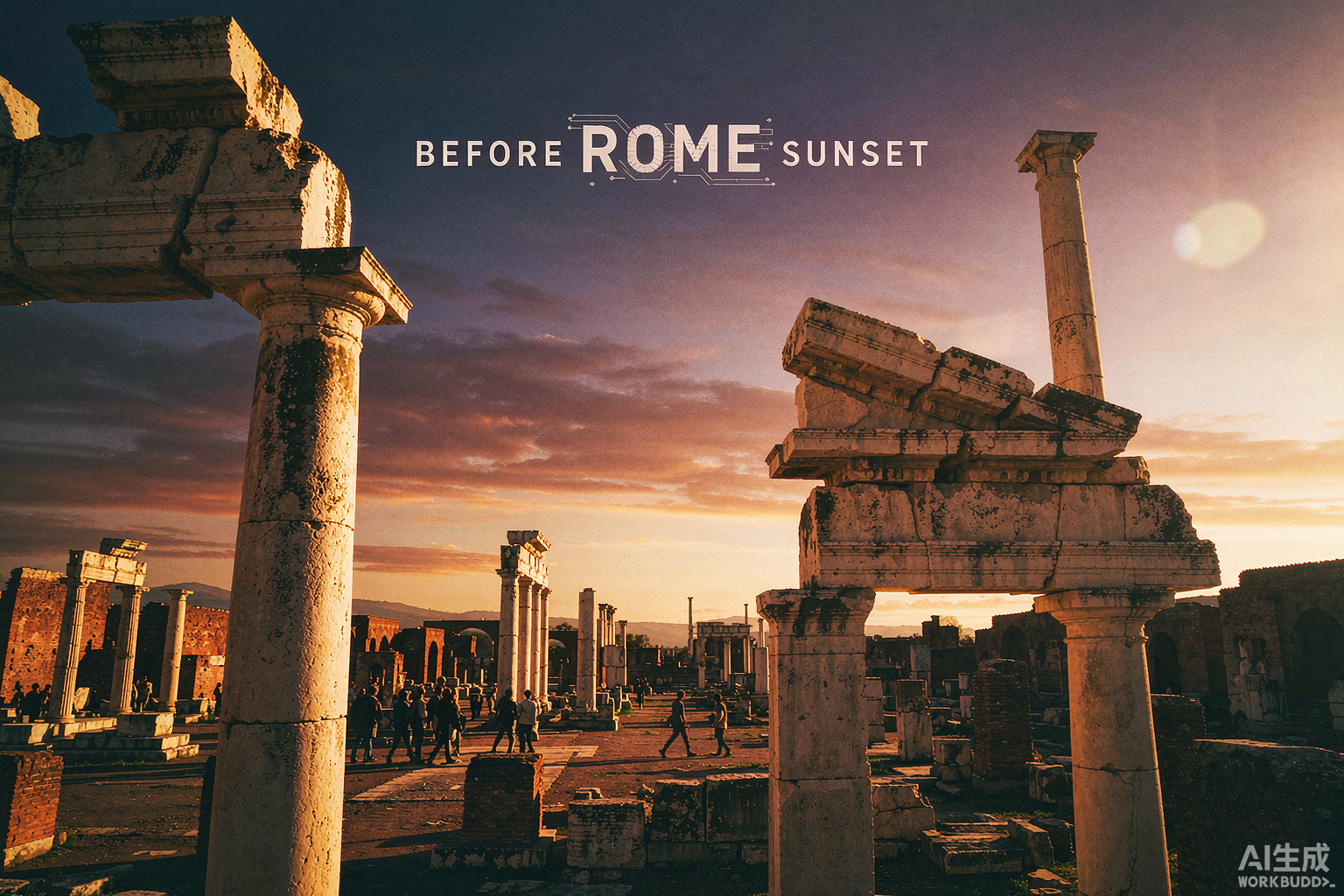 Before Rome Sunset — AI Film screenshot